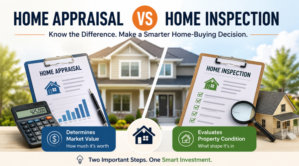 Home Appraisal vs Home Inspection